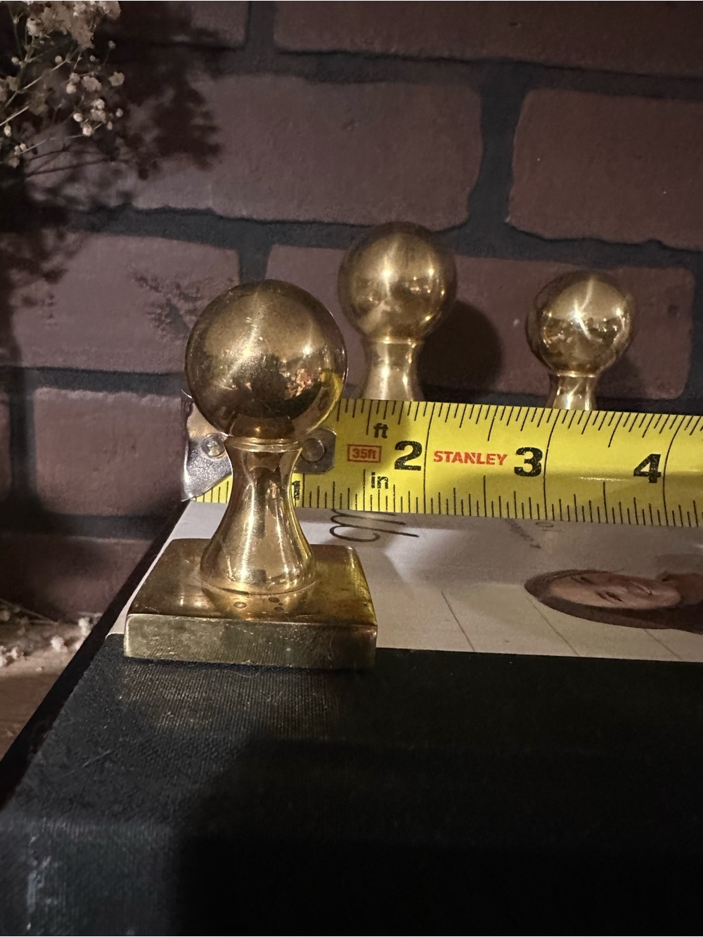 Vintage Sculptural Pawn Shape Brass Paperweight Made in England - Picture 10 of 11
